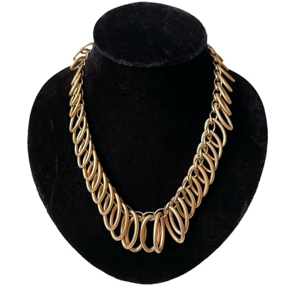 Brushed Gold Graduated Chain Necklace - 18 Inches - Picture 1 of 7